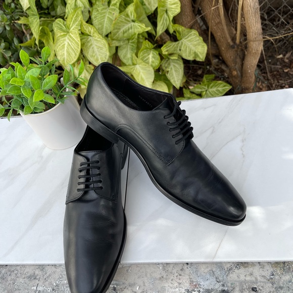 HUGO BOSS Highline Derby Oxford Dress Shoes BLACK LEATHER SIZE 8.5 - Picture 7 of 15